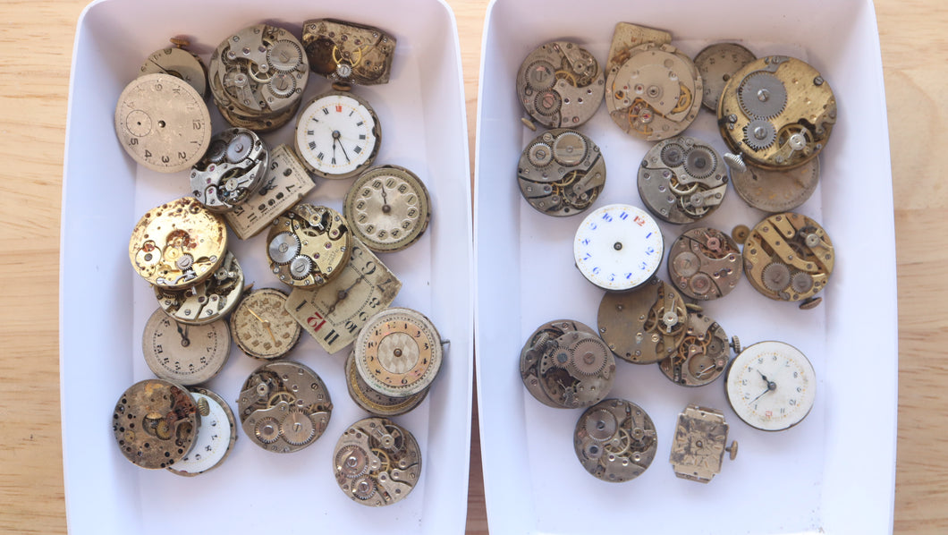 Lot Swiss Movements - Spares/Repairs/Projects - Ref M045-Welwyn Watch Parts
