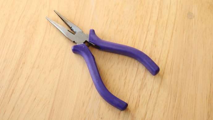 Serrated Long Nose Watchmaking Pliers With Cutters - Economy Line-Welwyn Watch Parts