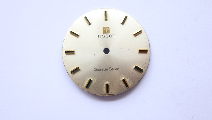 Tissot Seastar Seven Dial - Silver & Gold - Plain Baton - 29.4mm-Welwyn Watch Parts