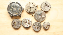 Mixed Lot of Watch Movements + Divers - Used/Spares-Welwyn Watch Parts