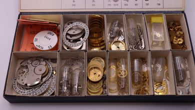 Watchmakers Lot - ES Cal 50 - NOS Box of Parts-Welwyn Watch Parts